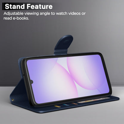 Blue wallet flip cover for Samsung F70e 5G/M07/M17e/F07/A07/A07 5G – Pikkme – photo 3