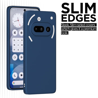 Pikkme Nothing Phone 3A Soft Matte Silicone Shockproof Case (Blue)