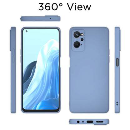 Aqua blue Matte mobile back cover for Oppo A76/A96/A36 – Pikkme – photo 4