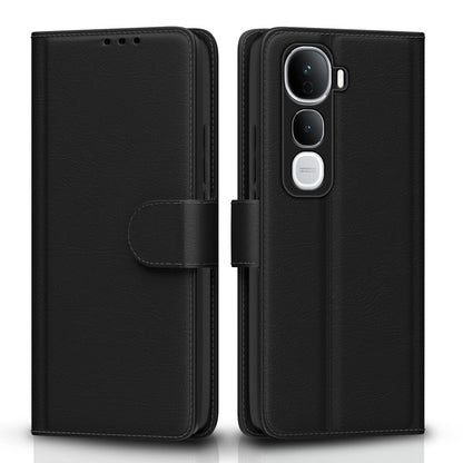 Vivo Y400 Pro 5G wallet flip cover in black by Pikkme