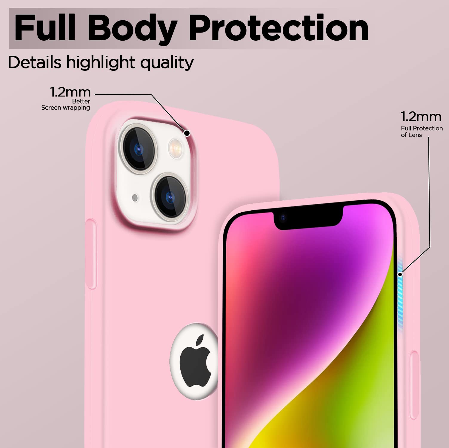 Rose pink Soft Silicone back cover for iPhone 14 Plus – Pikkme – photo 5