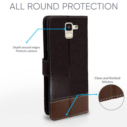 Samsung J6 2018 Magnetic flip case in coffee & brown by Pikkme – photo 4