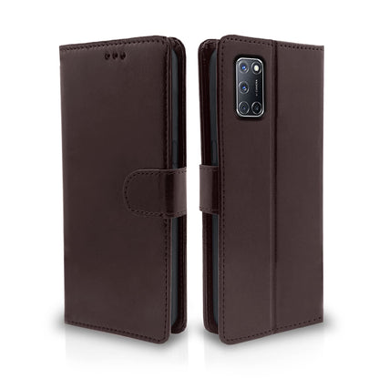 Pikkme coffee wallet flip cover for Oppo A52