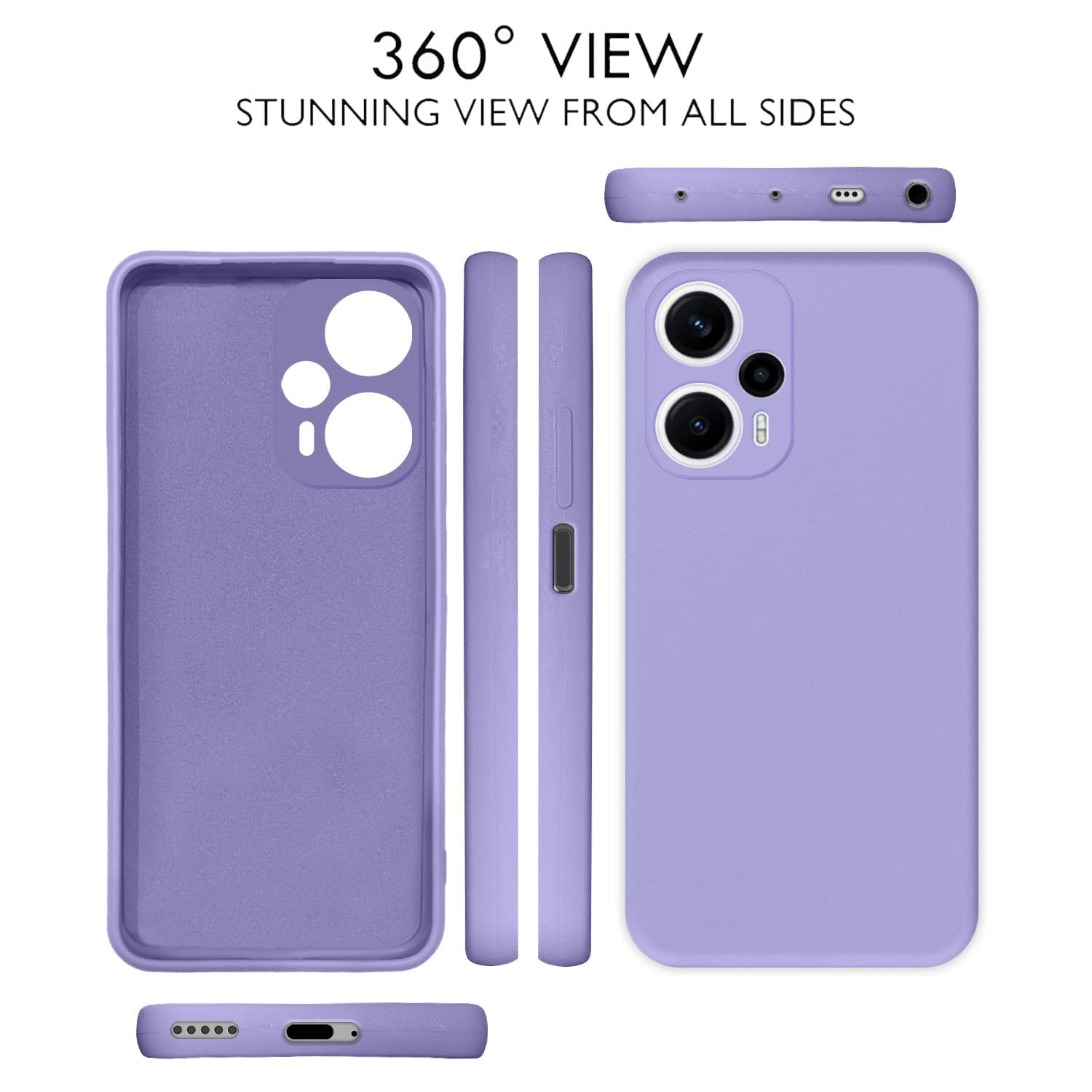 Poco F5 5G Matte back cover in purple by Pikkme – photo 3