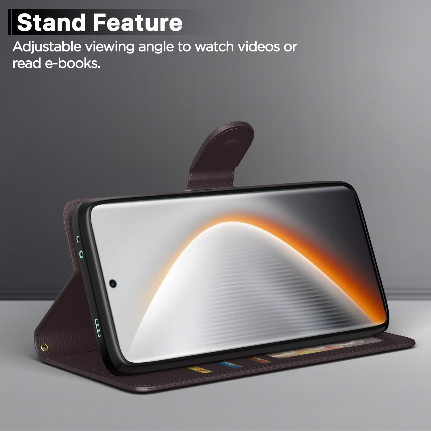 Pikkme Tecno Pova Curve 5G Premium Leather Finish Vintage Flip Cover (Coffee)