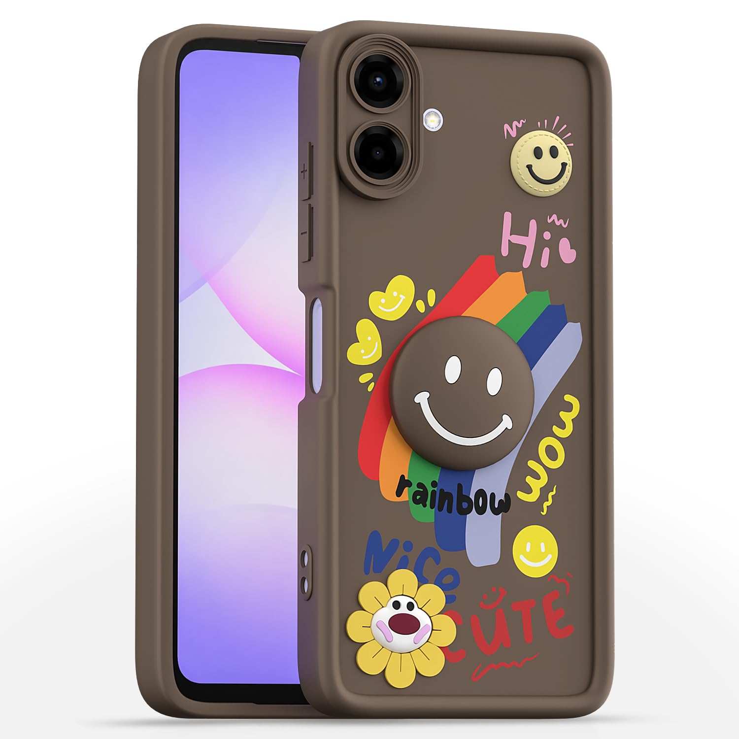 Samsung F70e 5G/M07/F07/A07/A07 5G phone cover in brown by Pikkme