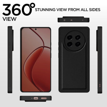 Pikkme Realme 13 Plus 5G / Realme P1 Speed 5G Leatherback Back Case | Black