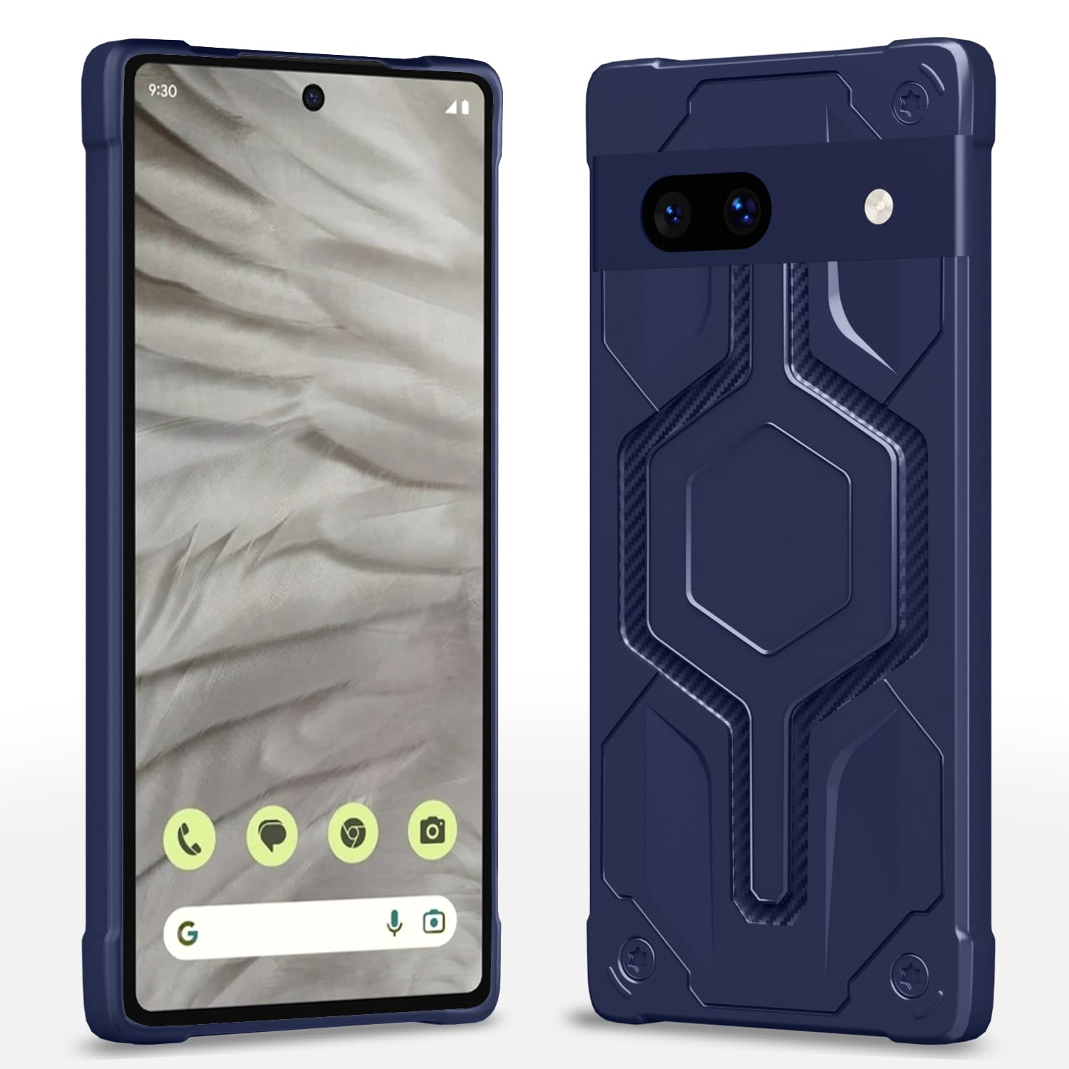 Google Pixel 7A Hybrid mobile cover in blue by Pikkme