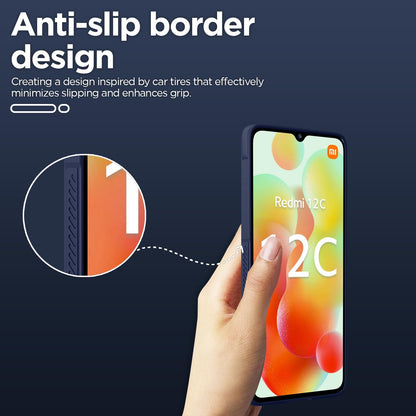 Pikkme blue Liquid Silicone phone cover for Redmi 12C/Poco C55 – photo 4
