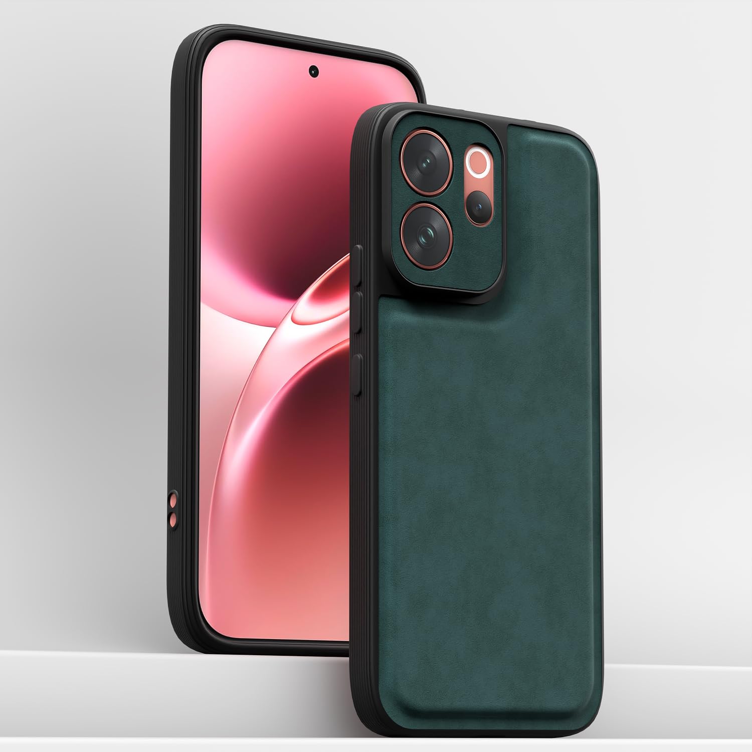 Vivo V70 5G Leather mobile cover in green by Pikkme – photo 2