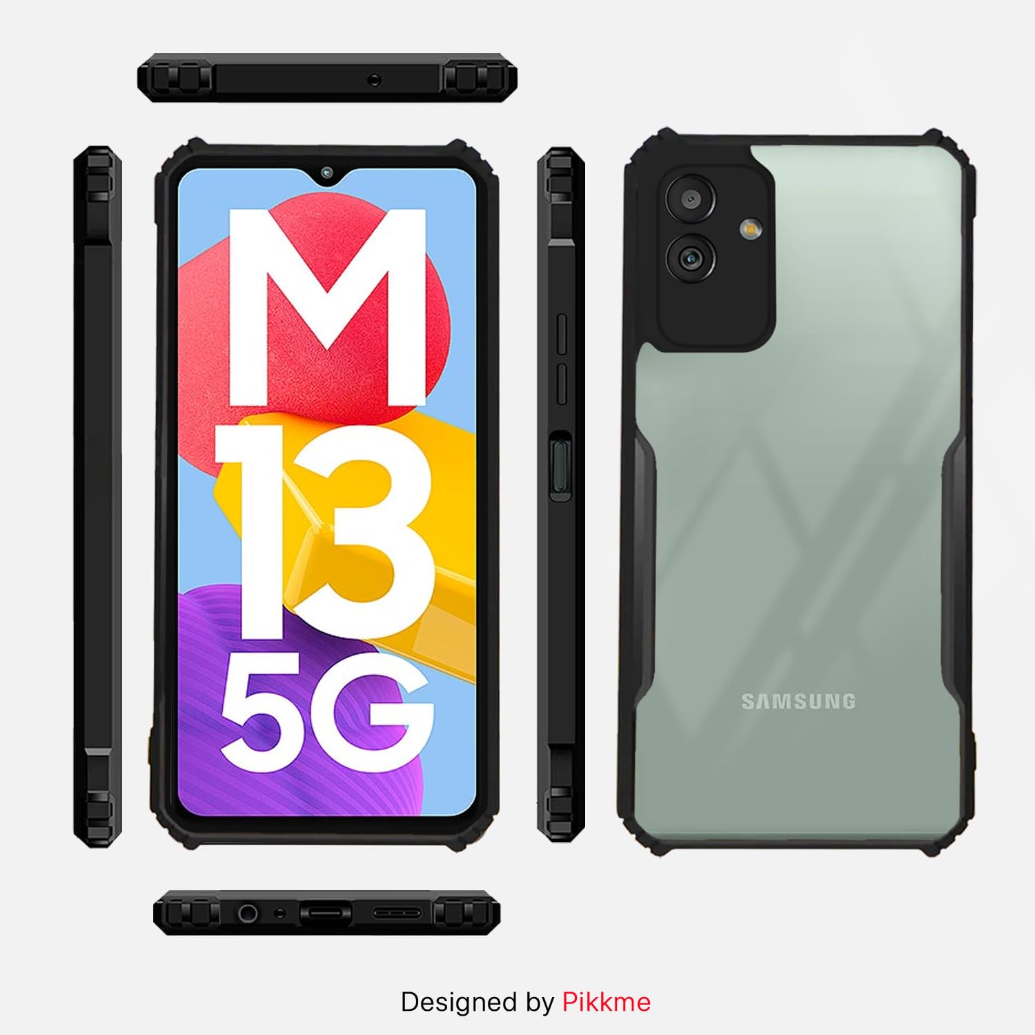Samsung M13 5G Hybrid phone cover in black by Pikkme – photo 3