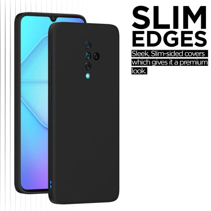 Pikkme Vivo S1 Pro Soft Matte Silicone Shockproof Case (Black)