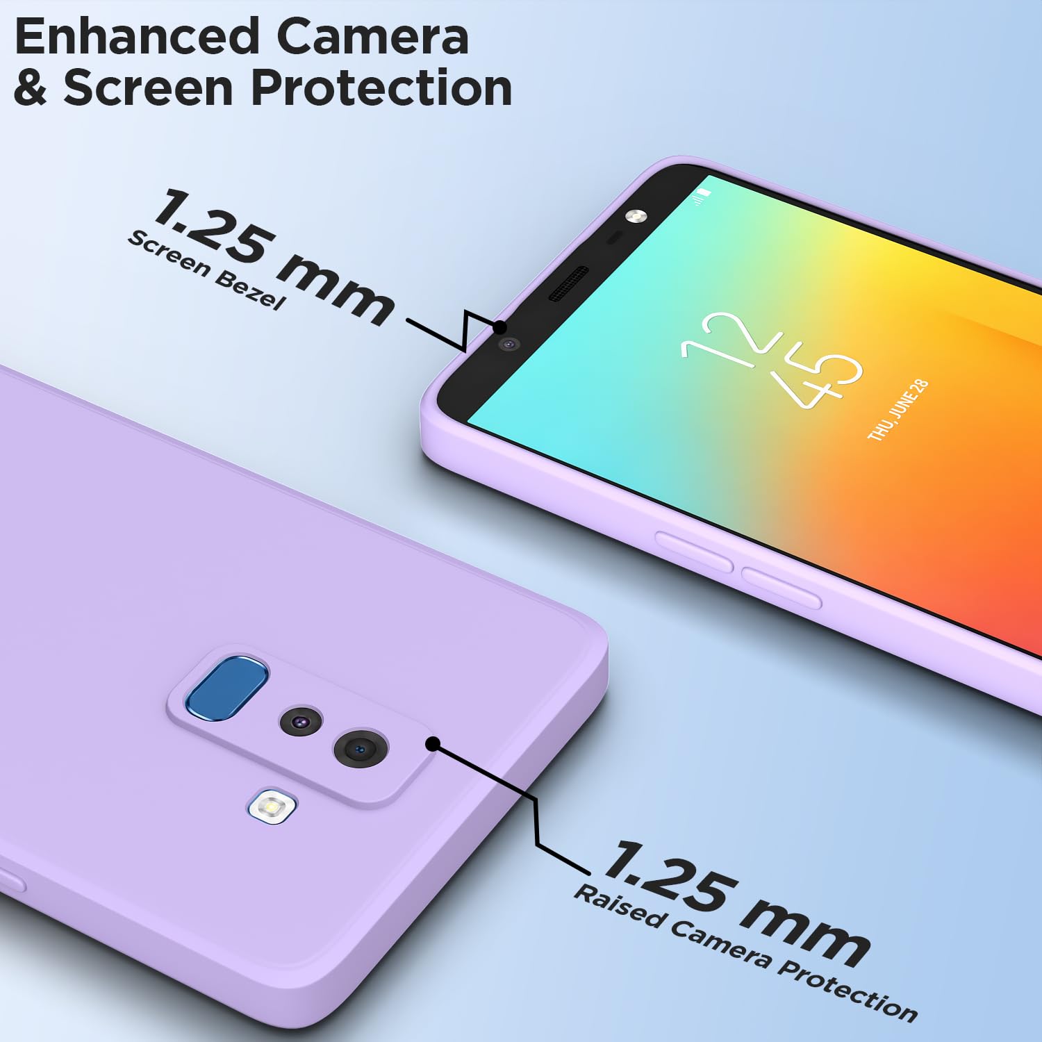 Samsung J8 mobile back cover in purple by Pikkme – photo 2