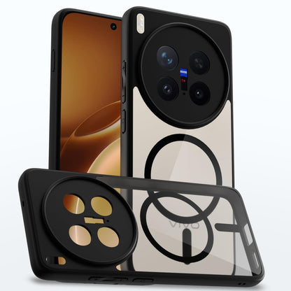 Black mag-safe MagSafe mobile back cover for Vivo X300 Pro 5G – Pikkme