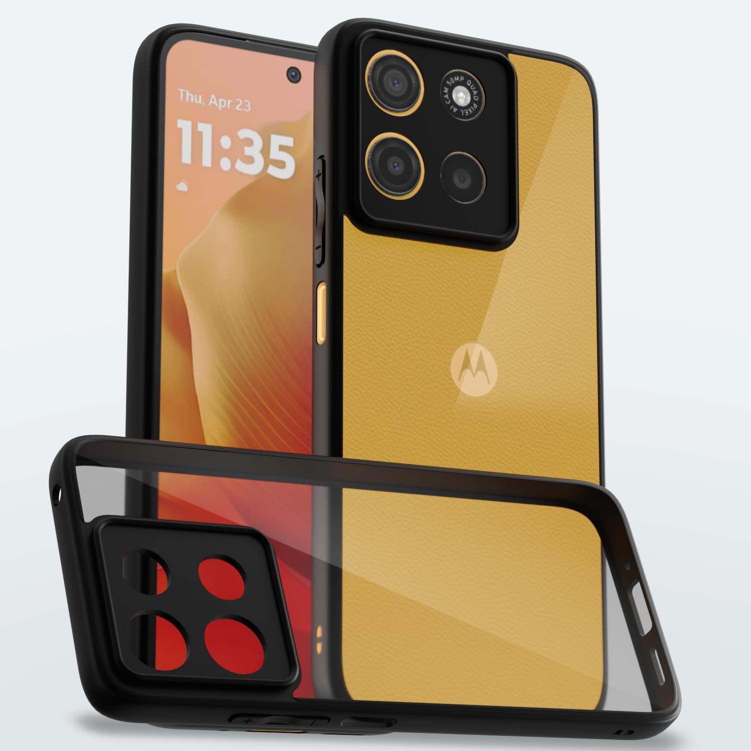 Pikkme black phone cover for Moto G15