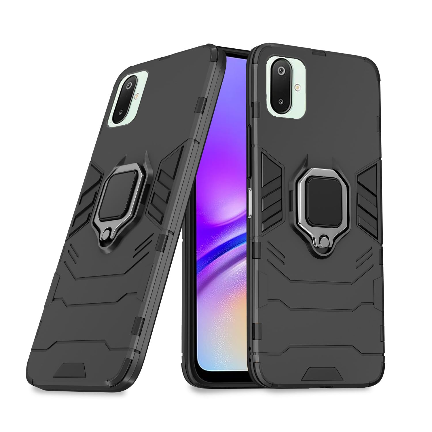 Pikkme Samsung Galaxy F06 5G / M06 5G D5 Tough Armor Bumper Case - Black