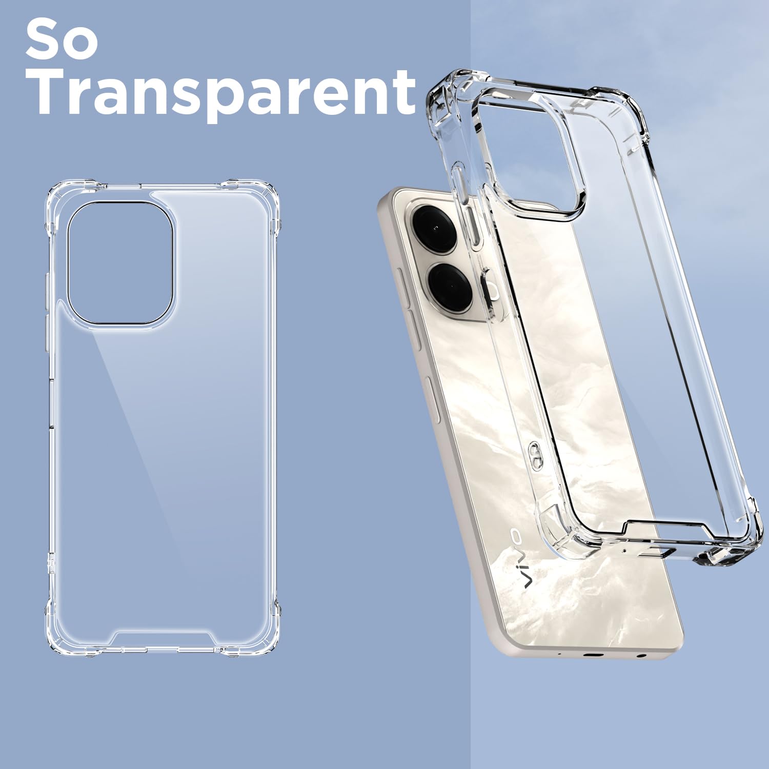 Pikkme transparent mobile cover for Vivo Y11 5G/Y21 5G/Y05 4G/Y60 5G – photo 2