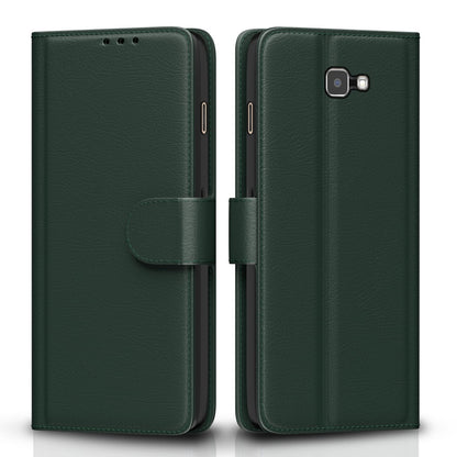 Samsung J7 Prime wallet flip cover in green by Pikkme