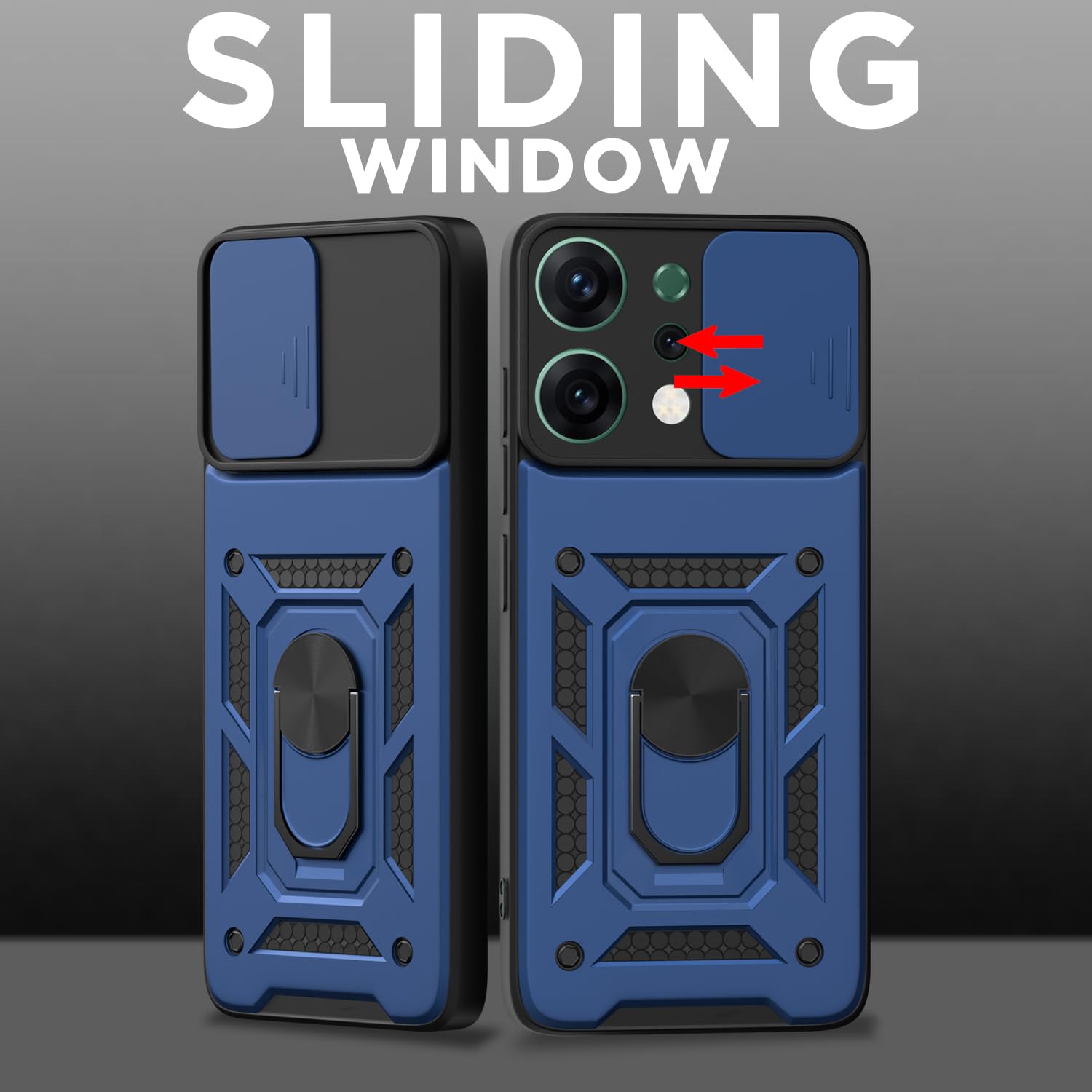 Oppo Reno 14 5G D10 Camera Shield mobile back cover in blue by Pikkme – photo 2