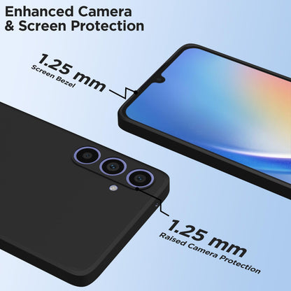 Pikkme Samsung Galaxy A34 5G Liquid Silicone Back Cover (Black)