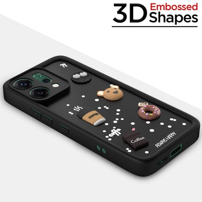 Pikkme Oppo Reno 14 5G Silicone black mobile back cover – photo 3