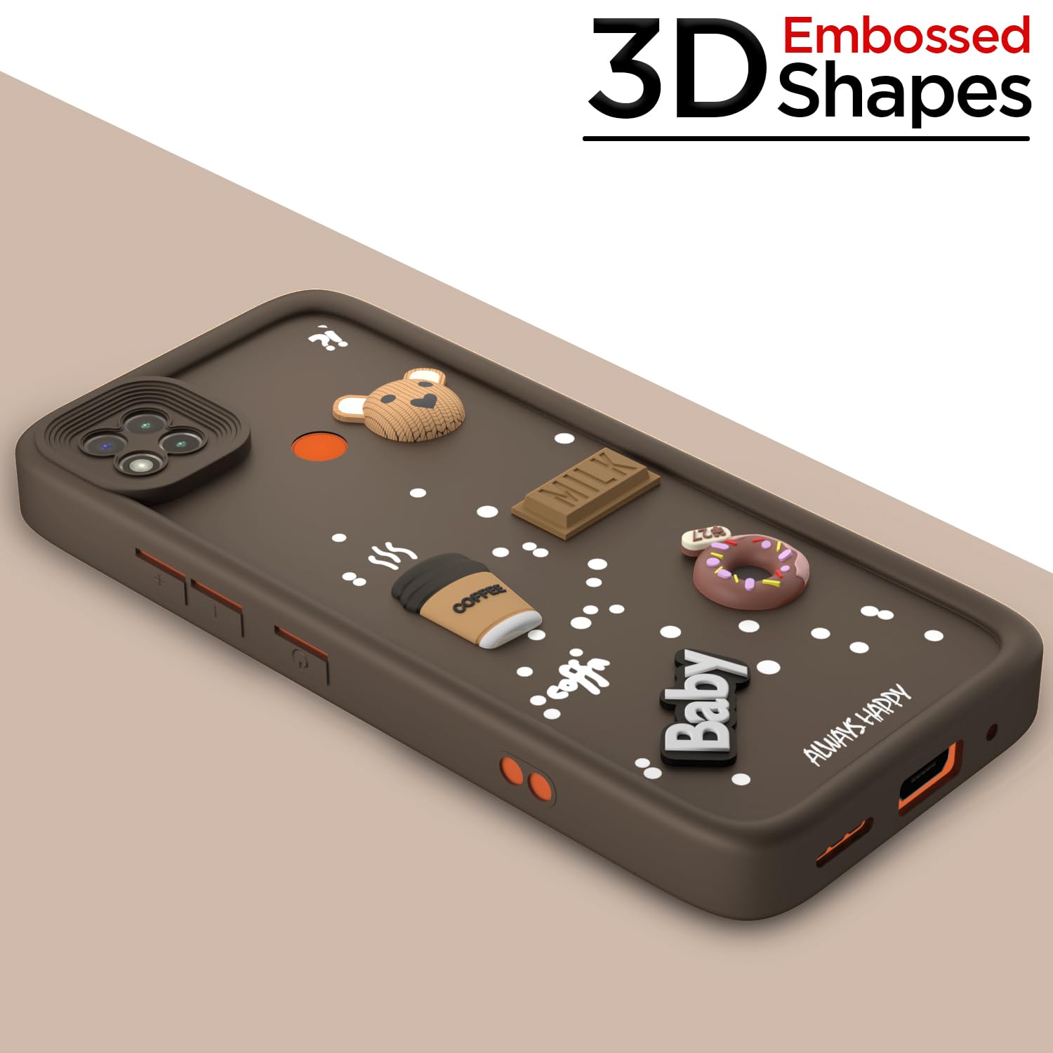 Pikkme brown back cover for Redmi 10A/10A Sport/9, Poco C31 – photo 3