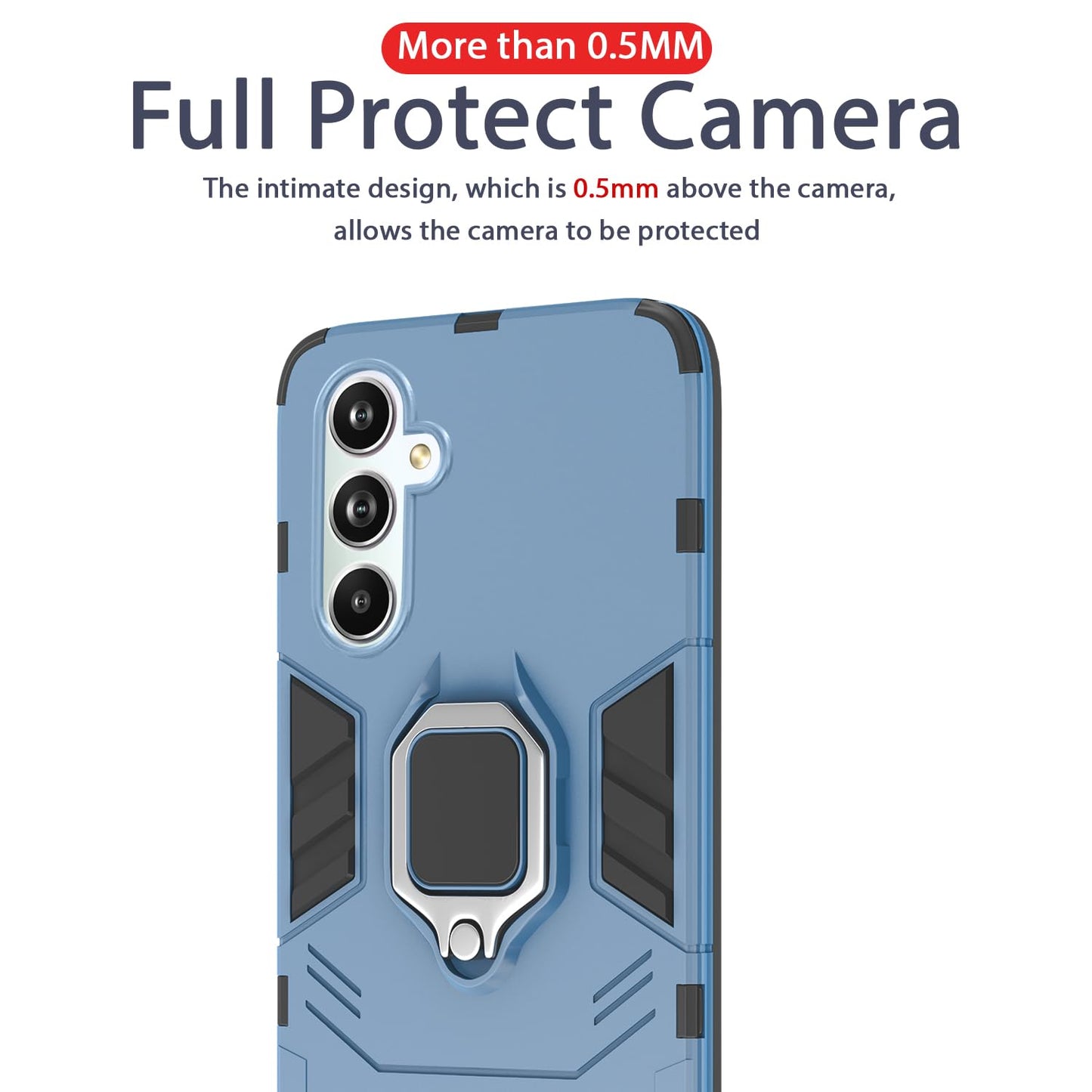 Pikkme Samsung Galaxy F54 5G D5 Tough Armor Back Cover (Blue)