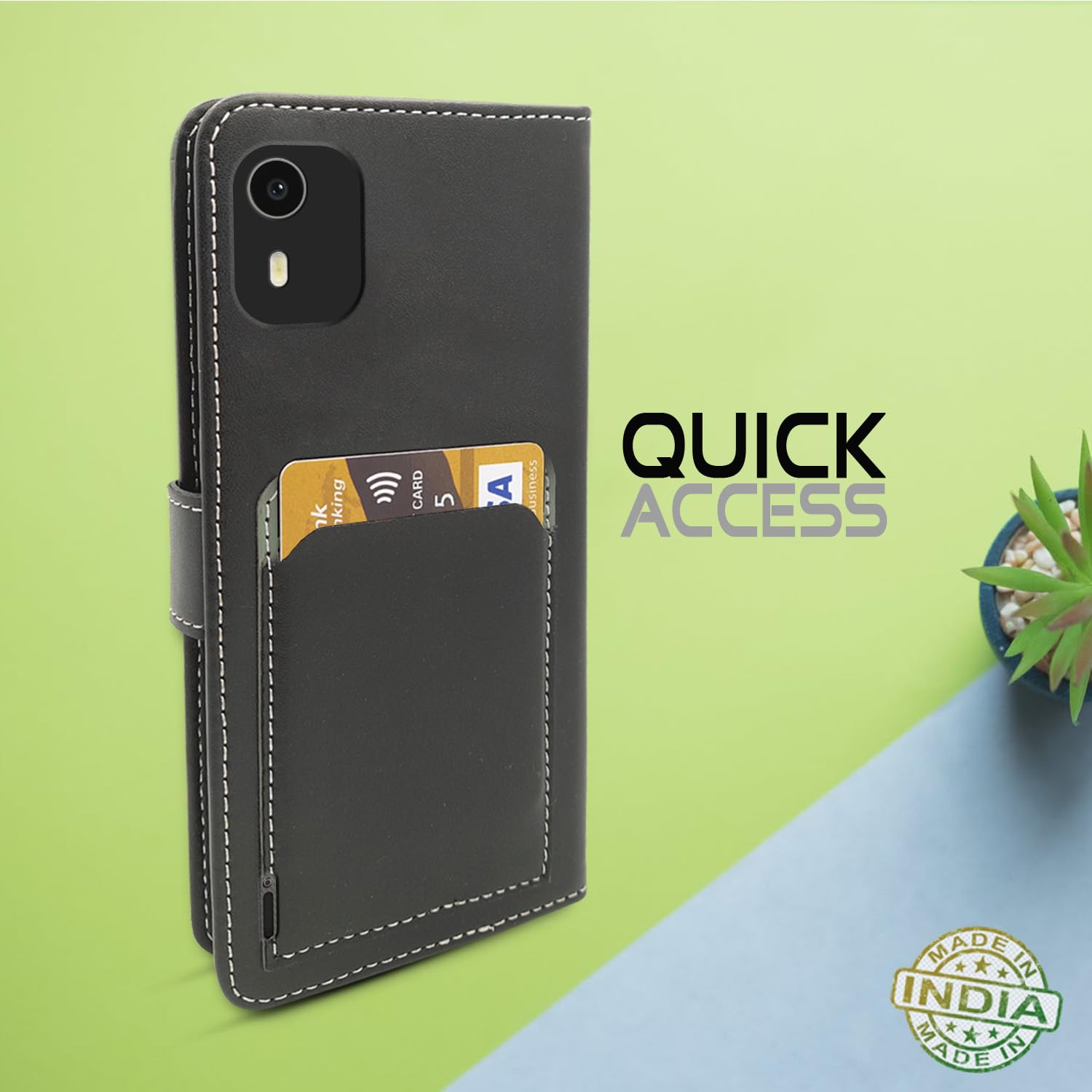 Pikkme grey wallet flip cover for Nokia C12/C12 Pro – photo 3