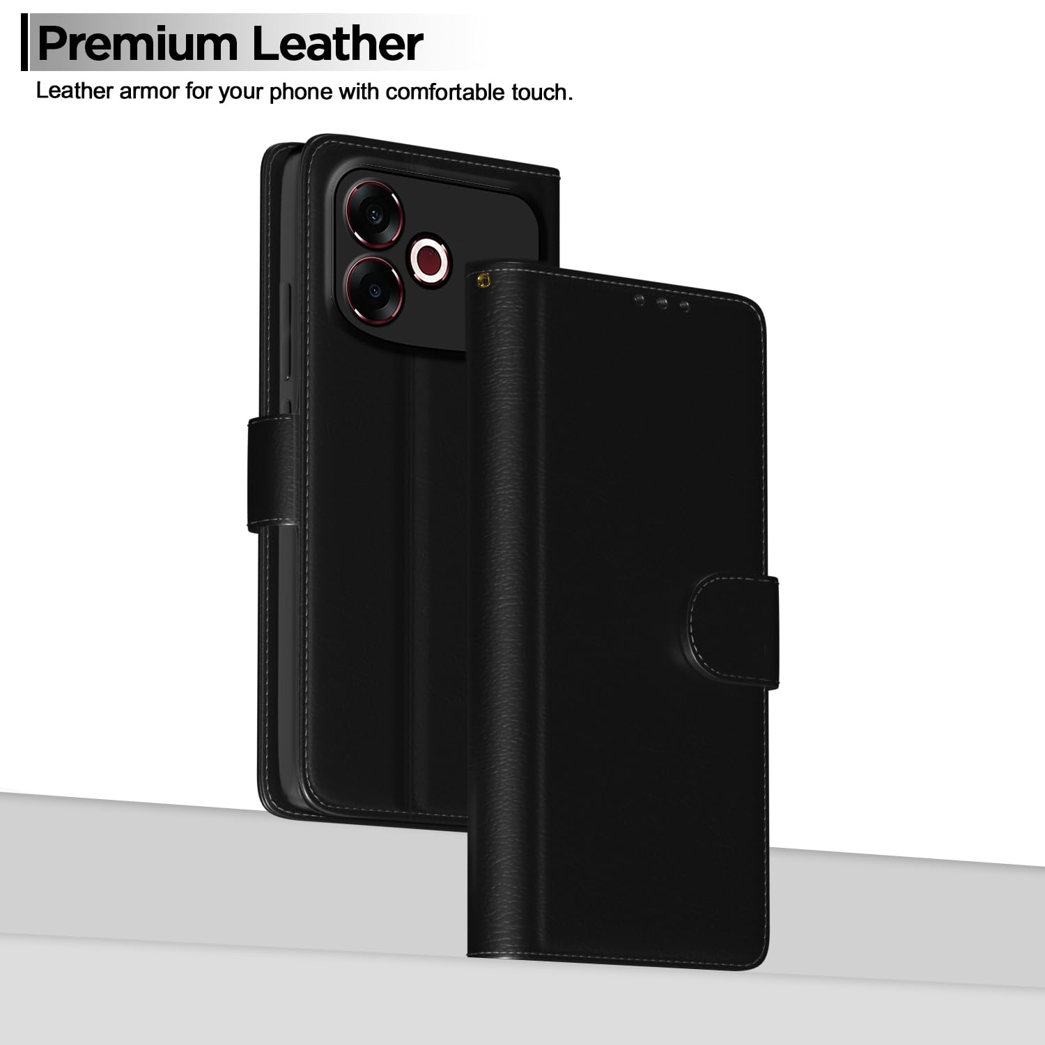 Black Wallet wallet flip cover for Oppo F33 Pro 5G – Pikkme – photo 2