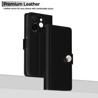 Pikkme black Button wallet flip cover for Tecno Spark 30C 5G – photo 2