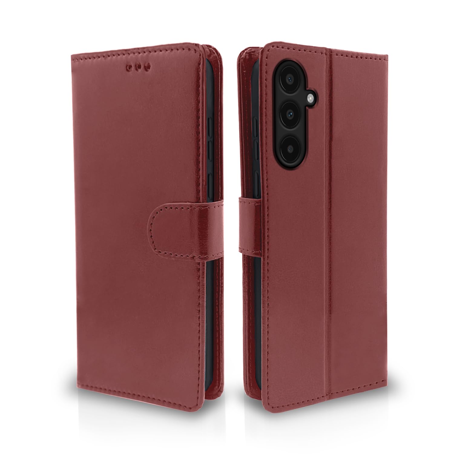 Pikkme brown Wallet mobile flip cover for Samsung A35 5G