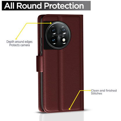 Brown Wallet flip cover for OnePlus 11 5G – Pikkme – photo 4