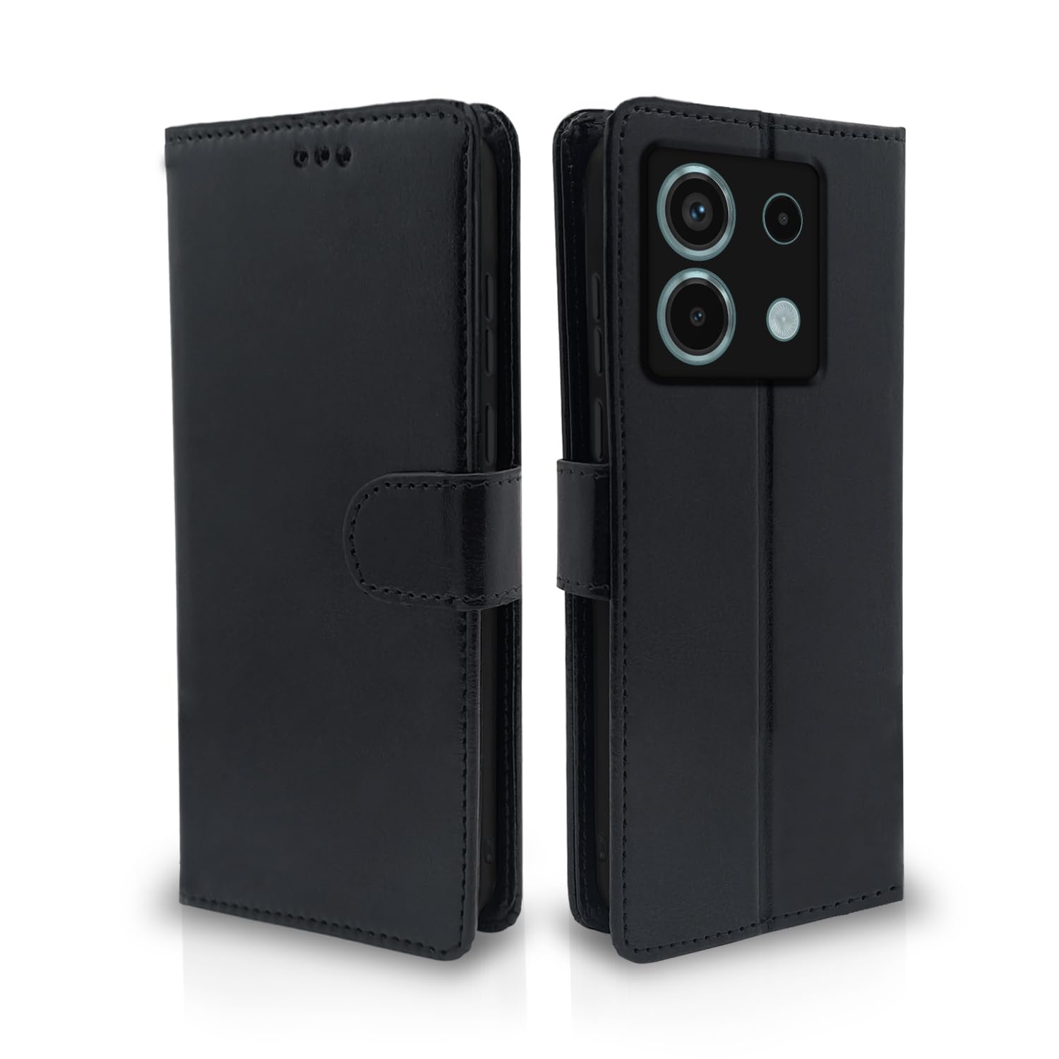 Black Wallet flip cover for Redmi Note 13 Pro 5G – Pikkme
