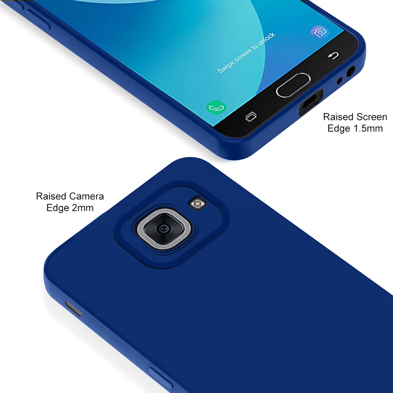 Pikkme Samsung Galaxy J7 Max Liquid Silicone Back Cover | Blue