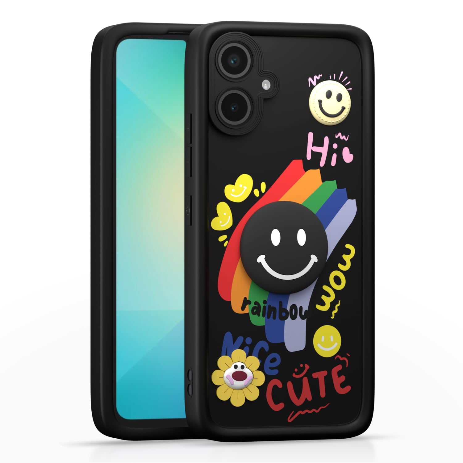 Samsung F06/M06 5G Soft Silicone mobile cover in black by Pikkme