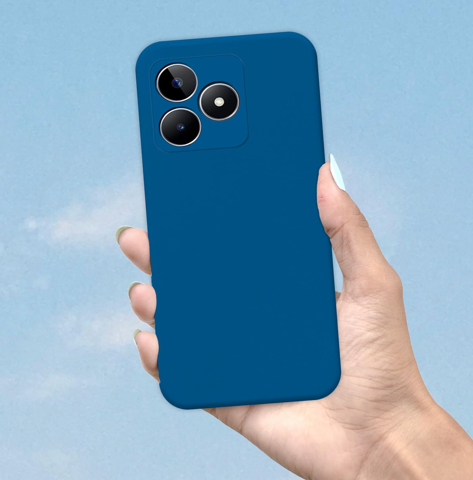 Blue Liquid Silicone mobile back cover for Realme Narzo N53 – Pikkme – photo 6