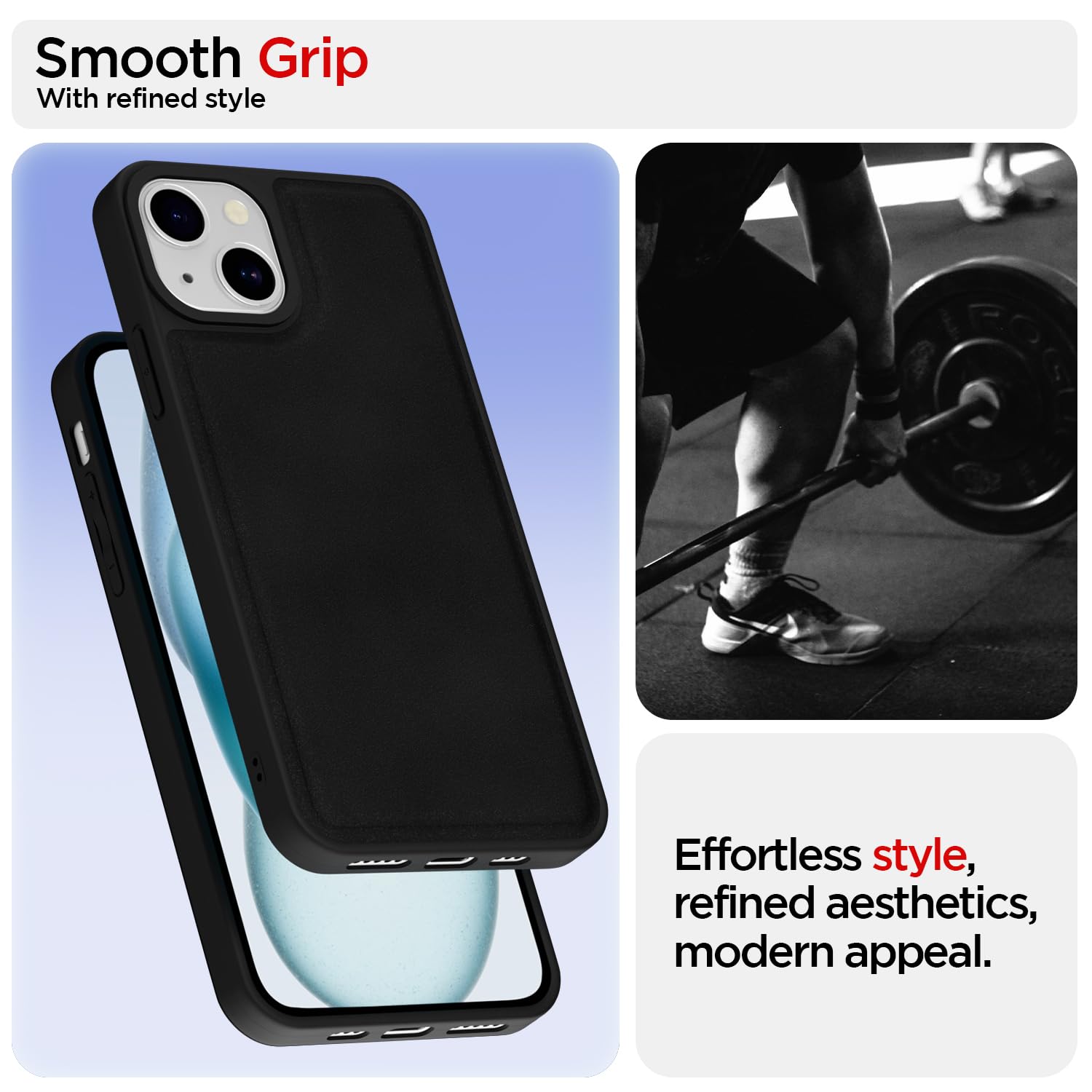 iPhone 15 Leather phone cover in black by Pikkme – photo 3