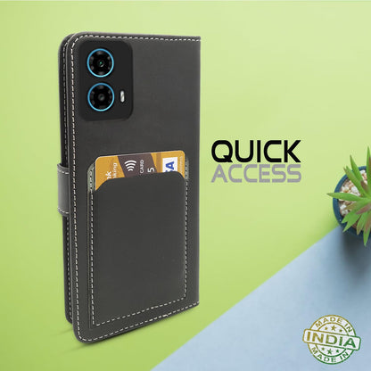 Moto G24 Power Magnetic mobile flip cover in grey by Pikkme – photo 5