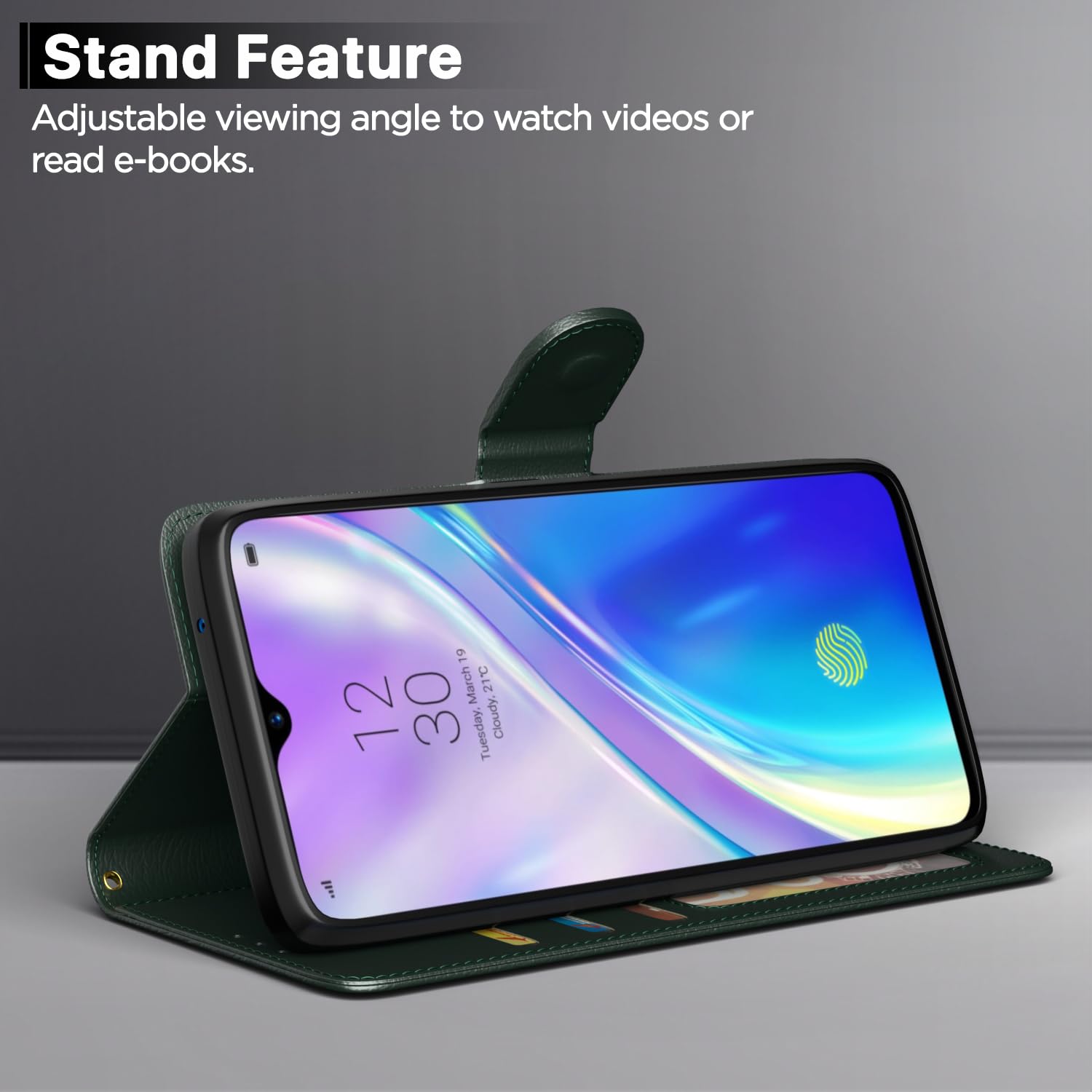 Pikkme green Wallet flip case for Realme XT – photo 3
