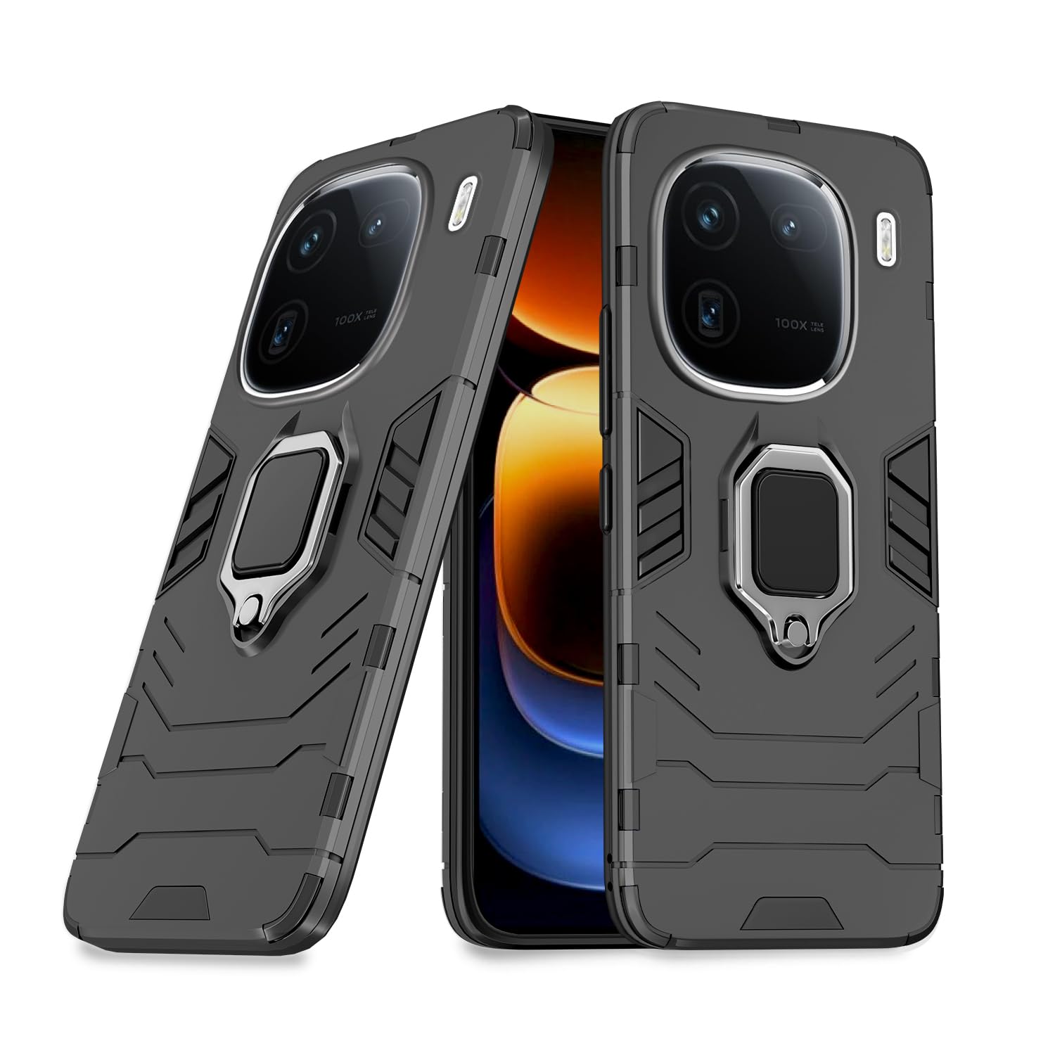  iQOO 12 5G D5 Tough Armor Back Cover - Black