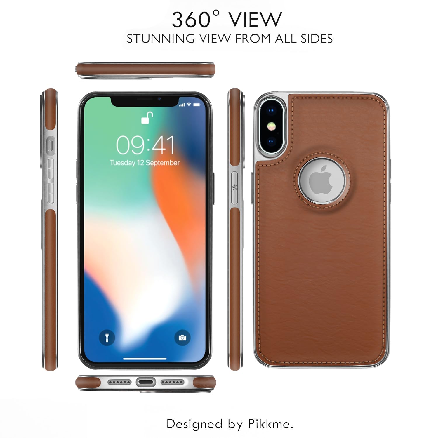 iPhone X/XS mobile cover in chrome brown by Pikkme – photo 4