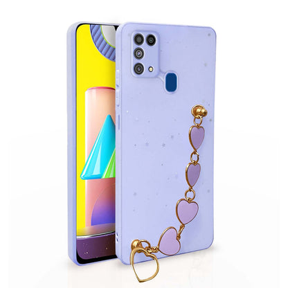 Pikkme Samsung Galaxy M31 / M31 Prime / F41 Chain Back Cover (Purple)