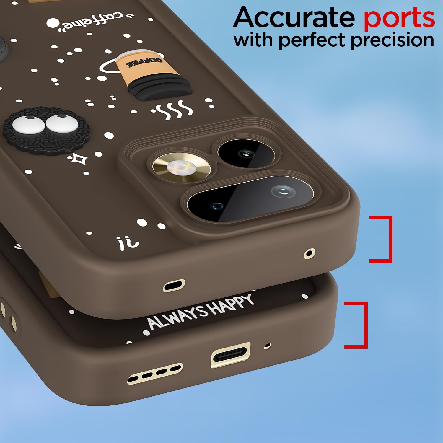 Realme 16 Pro 5G Bear Coffee mobile back cover in brown by Pikkme – photo 4