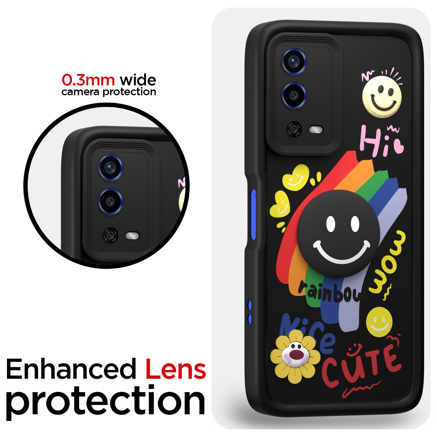 Oppo A55 Soft Silicone phone cover in black by Pikkme – photo 5