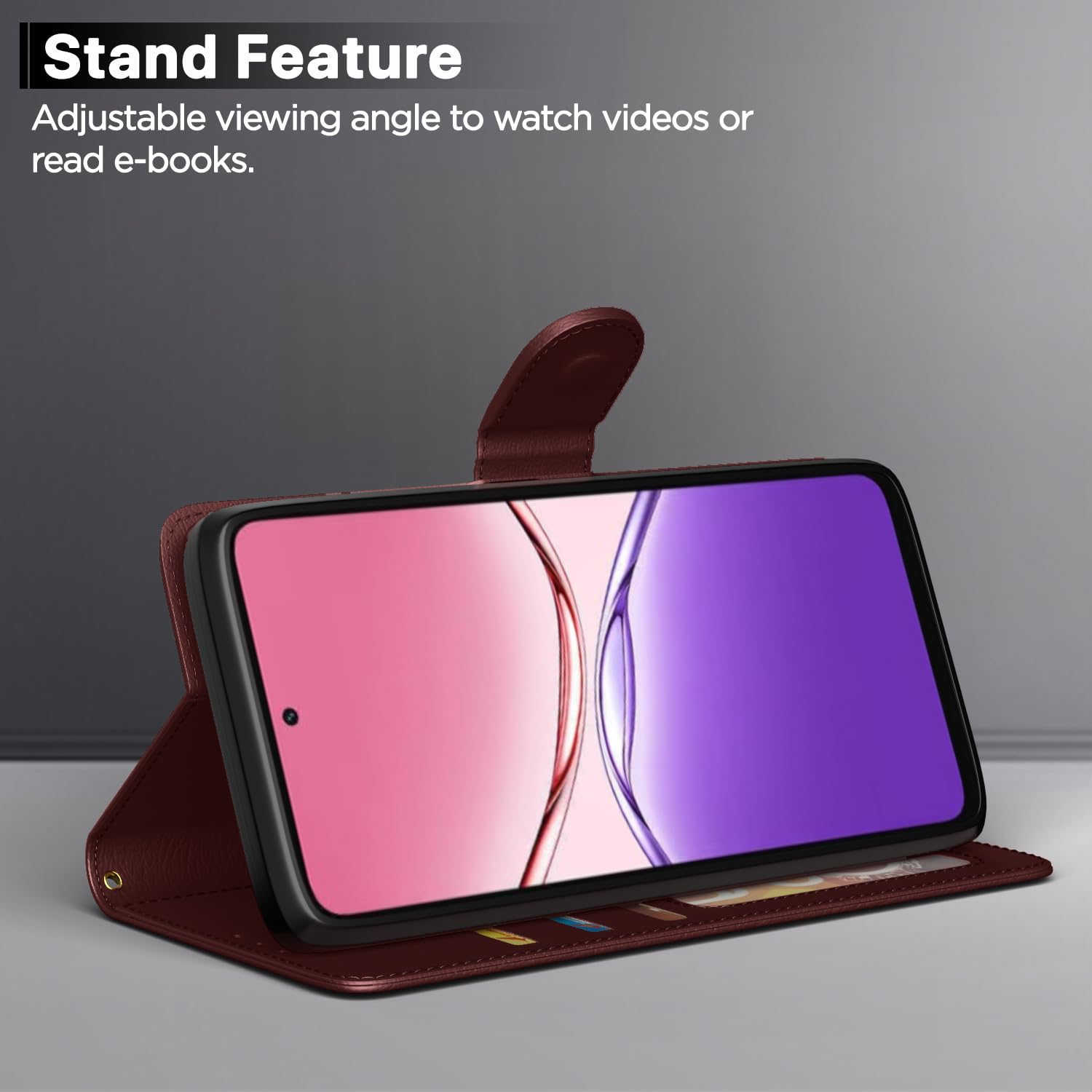 Pikkme brown Wallet mobile flip cover for Oppo A5x – photo 3