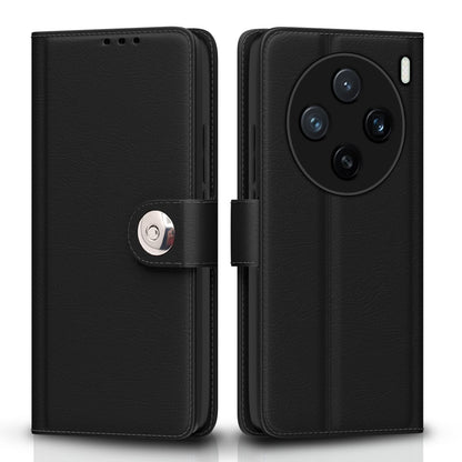 Vivo X200 5G Button flip case in black by Pikkme