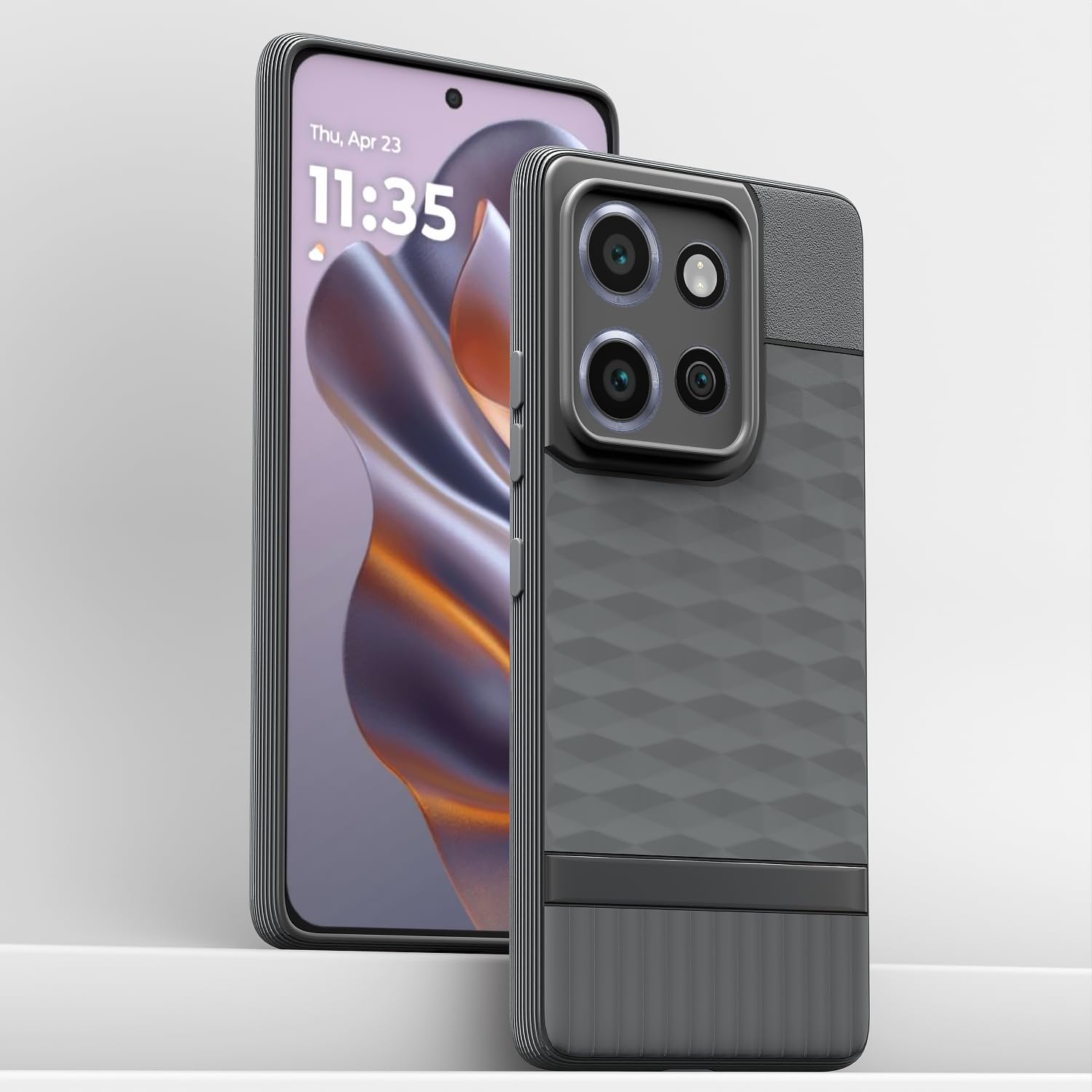 Moto G86 5G back cover in grey by Pikkme – photo 2
