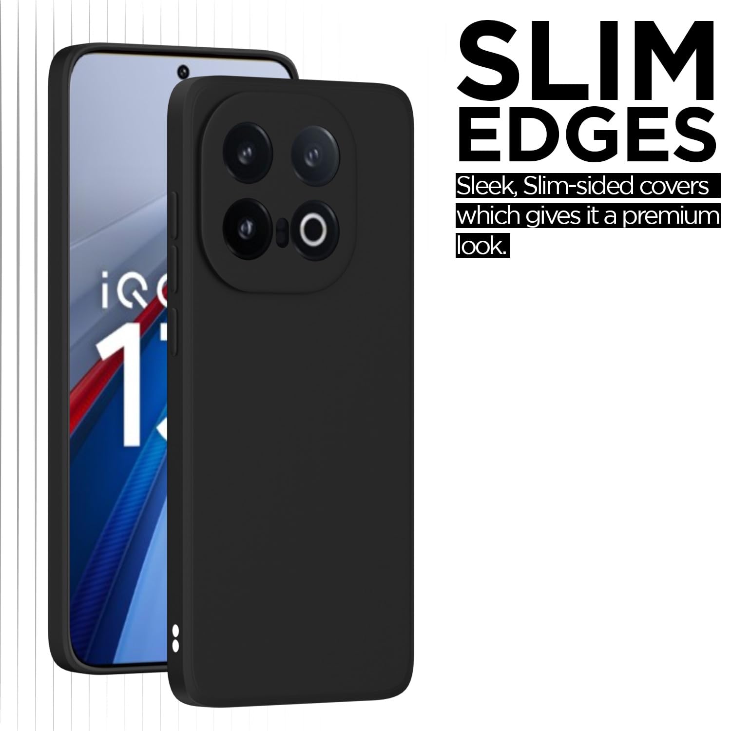 iQOO 13 5G Matte mobile back cover in black by Pikkme – photo 6