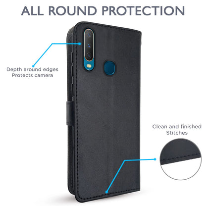 Pikkme Vivo Y12/Y15/Y17/U10 black mobile flip cover – photo 4