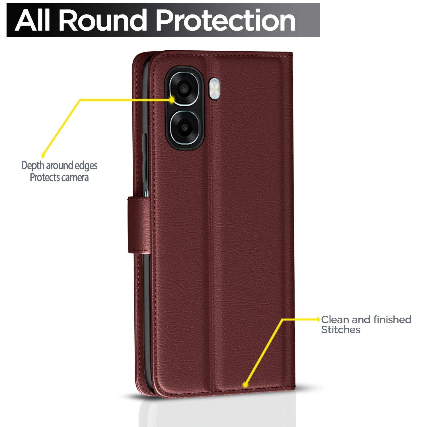 Pikkme Oppo A6X 5G Wallet brown wallet flip cover – photo 4
